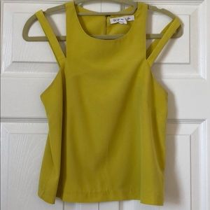 BCBGeneration green top with cutout sleeves
